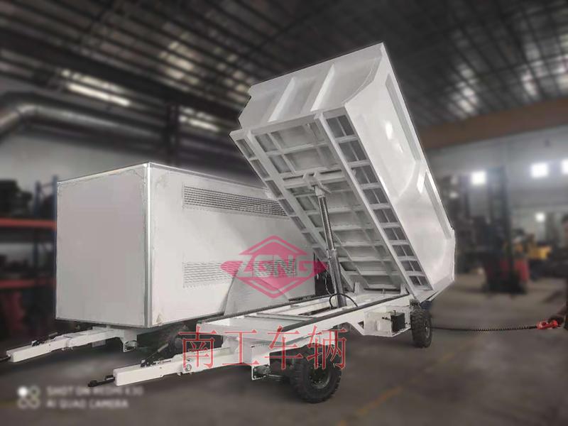 5噸自卸廂式平板車 無(wú)動(dòng)力牽引自卸工具拖車